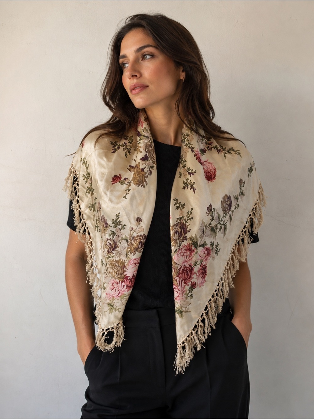 Ralph Lauren vintage silk scarf shawl